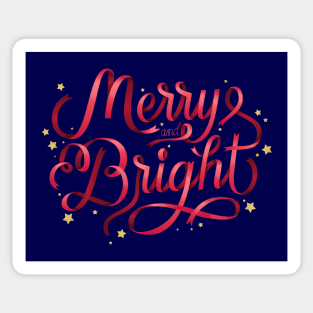 Merry and bright Sticker